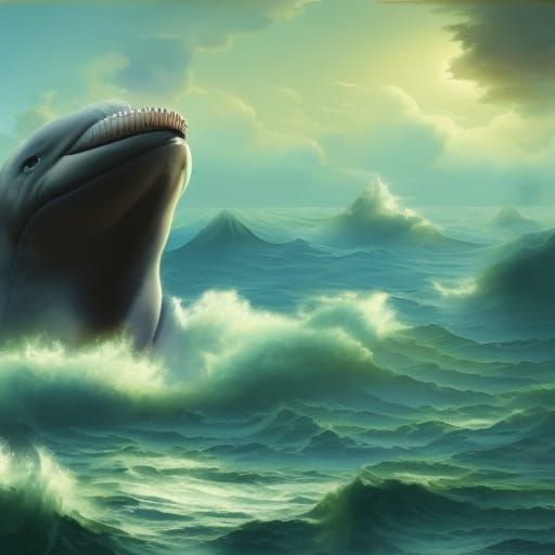 Whale and the ocean