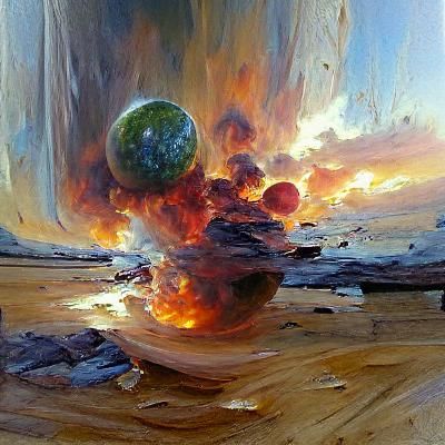 Planet exploding