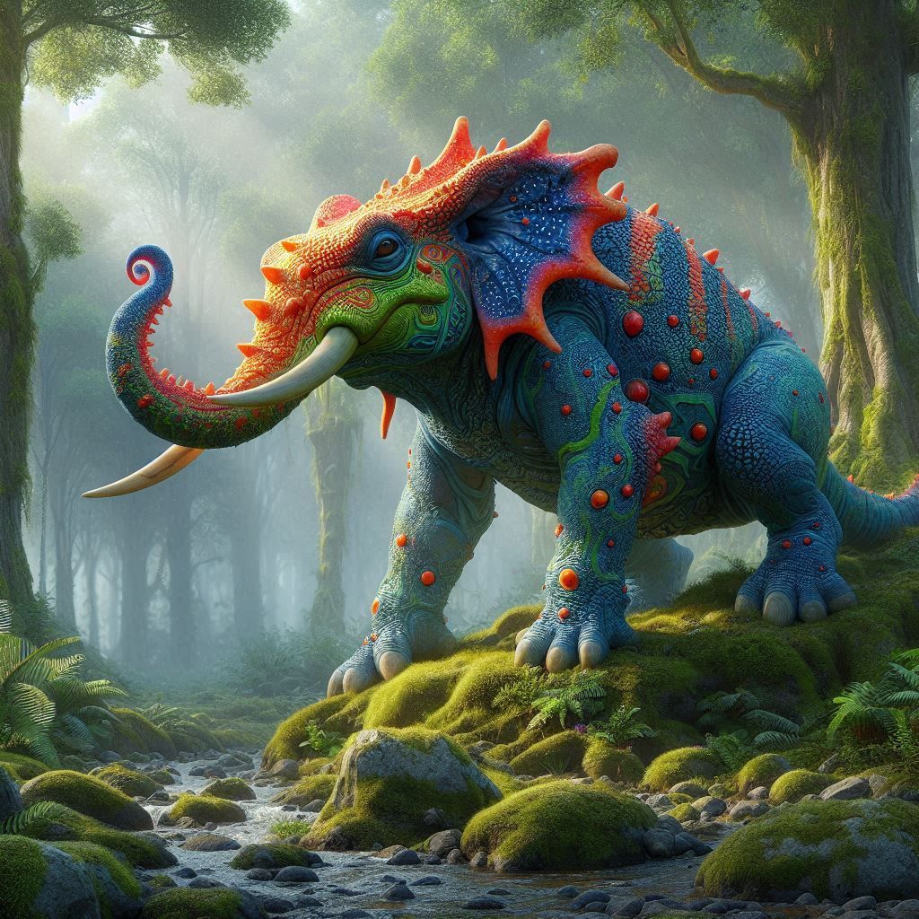 Poison Arrephant (Elephant + Poison Arrow Frog)