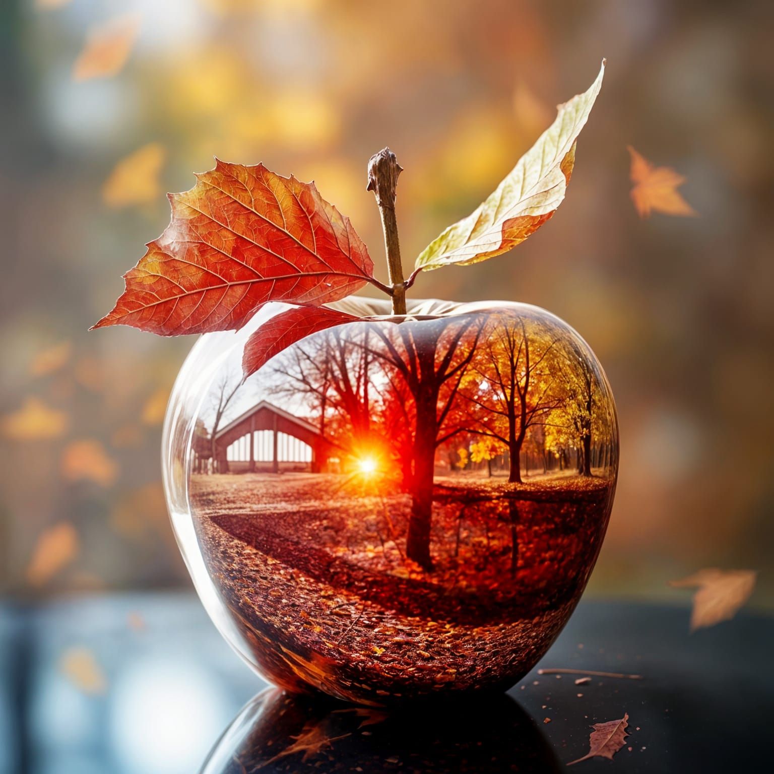 autumn apple  by @Krawuzzn