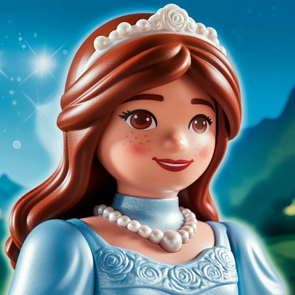 Princess Melody Portrait in Playmobil Style
