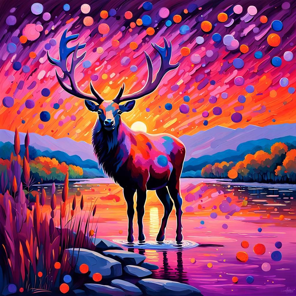 Modigliani Elk by a River