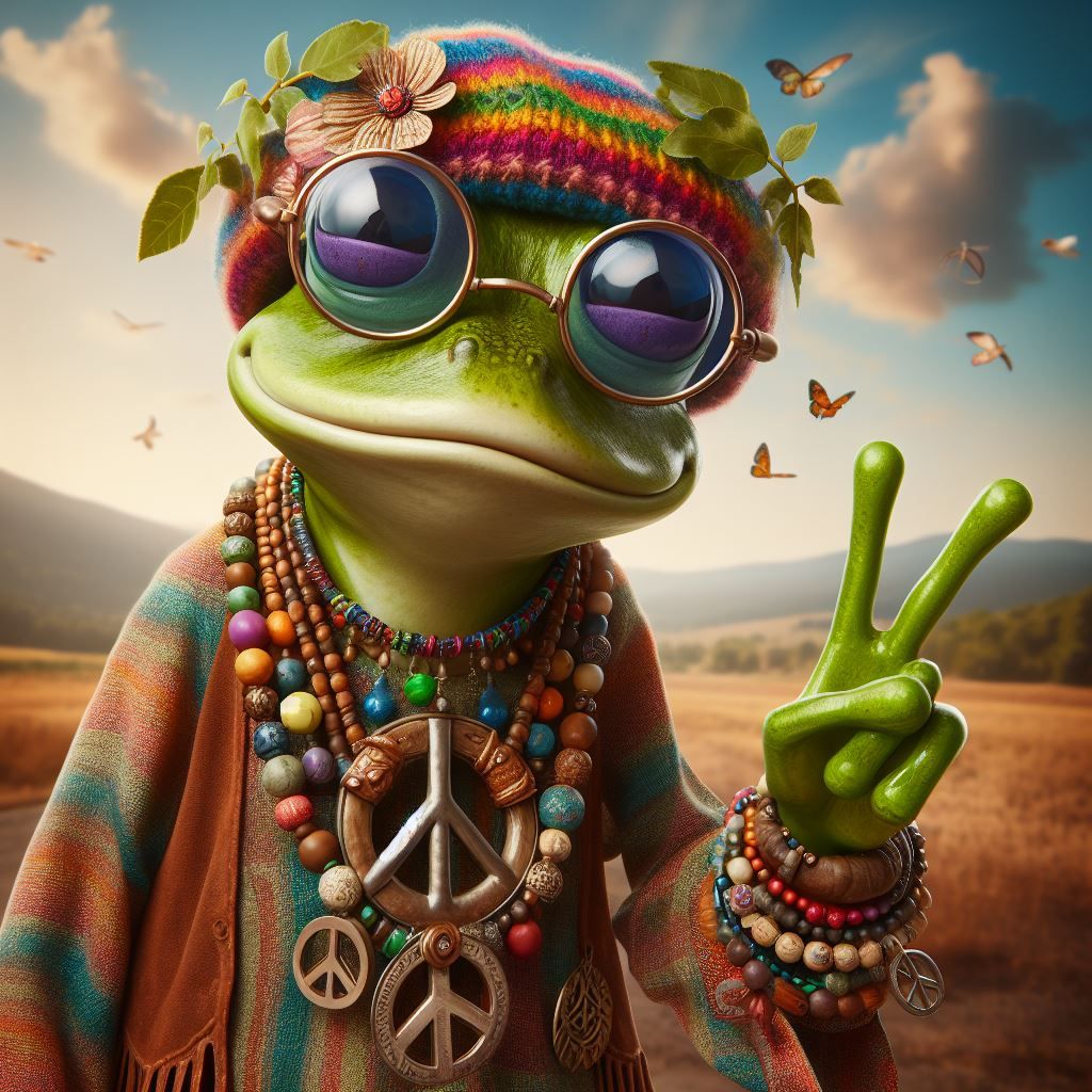 Hippie Frog  by @Ember