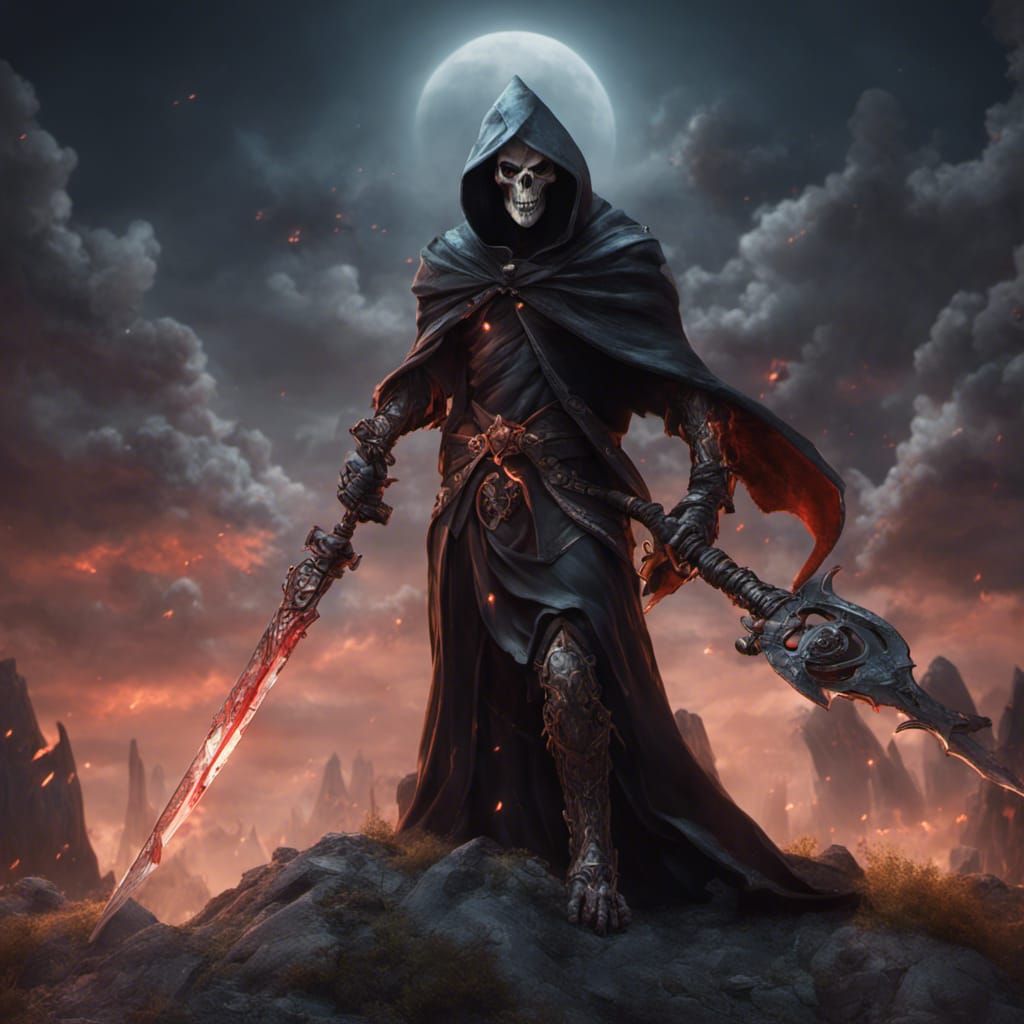 Grim Reaper With Sword2 - Ai Generated Artwork - Nightcafe Creator