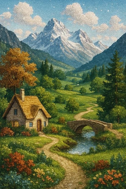 נוף בסגנון יהלומים