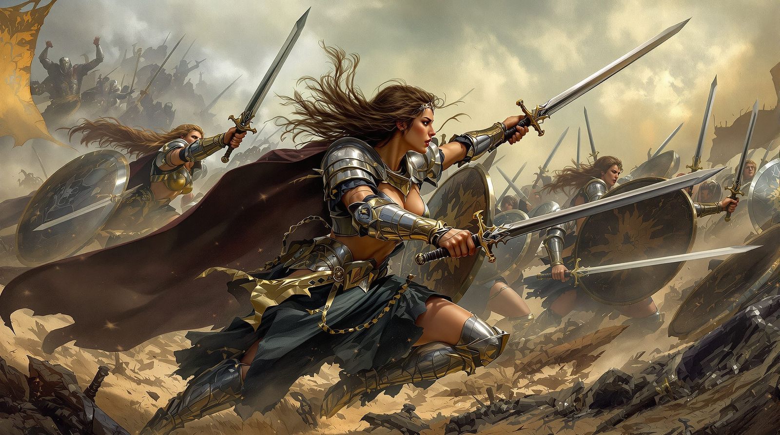 Women in battle   by @Arcanis