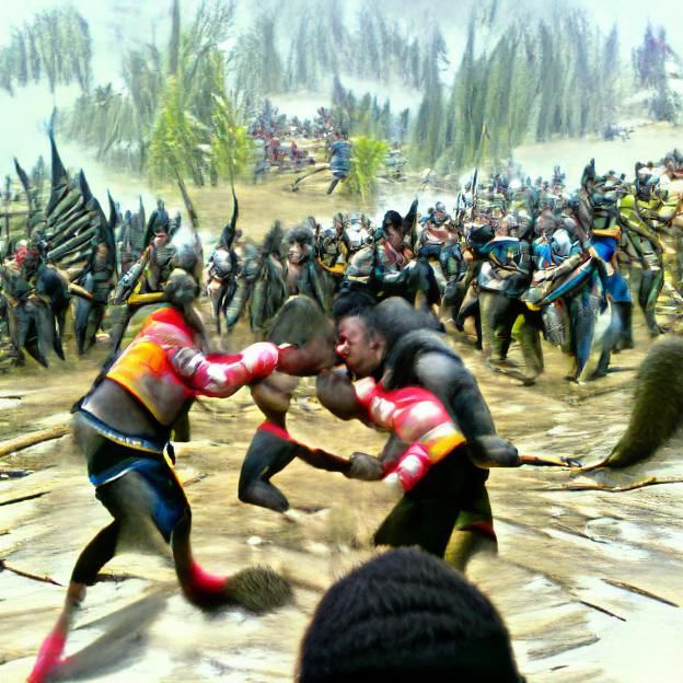 Clash between warriors