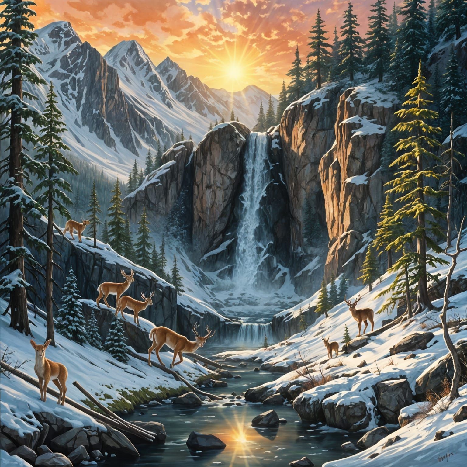 Wild Snowy Mountain.  by @Sherkhal