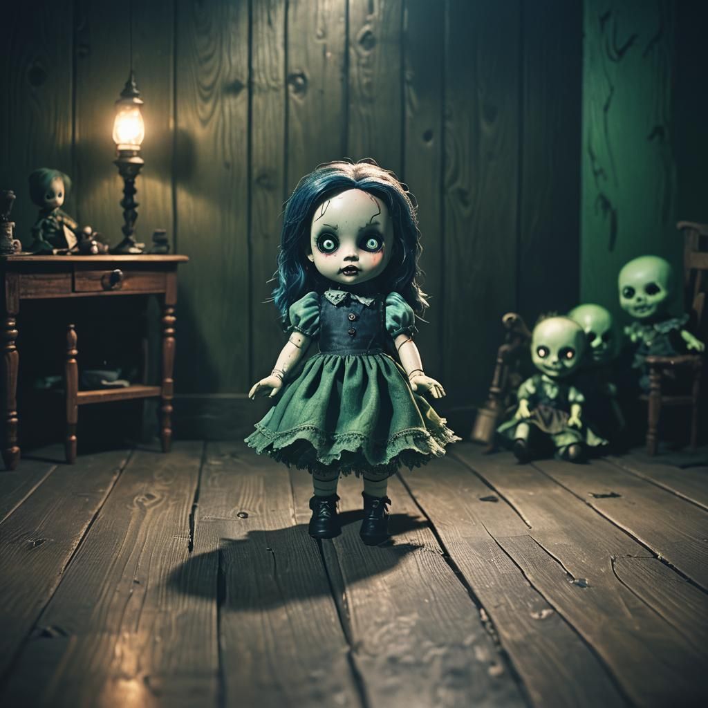 Scary Cute Halloween Chibi Doll