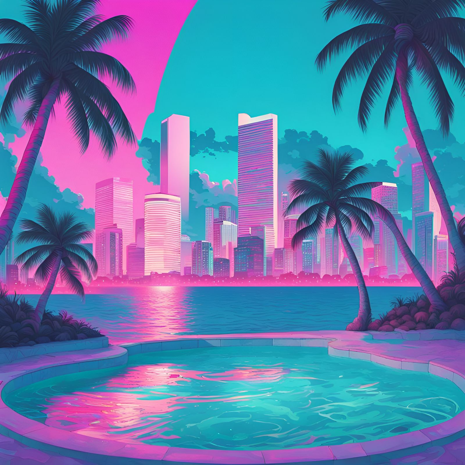 Miami - AI Generated Artwork - NightCafe Creator