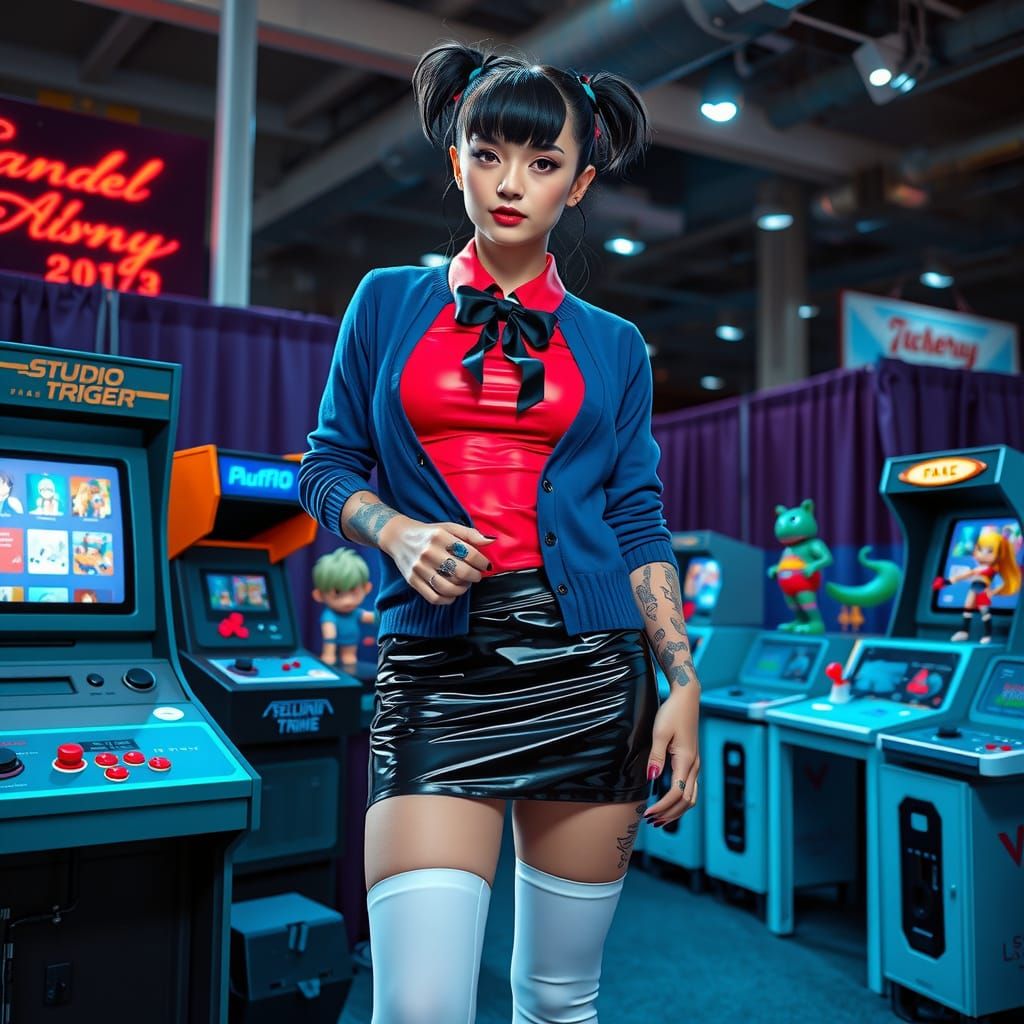 Shiny Latex Cosplayer