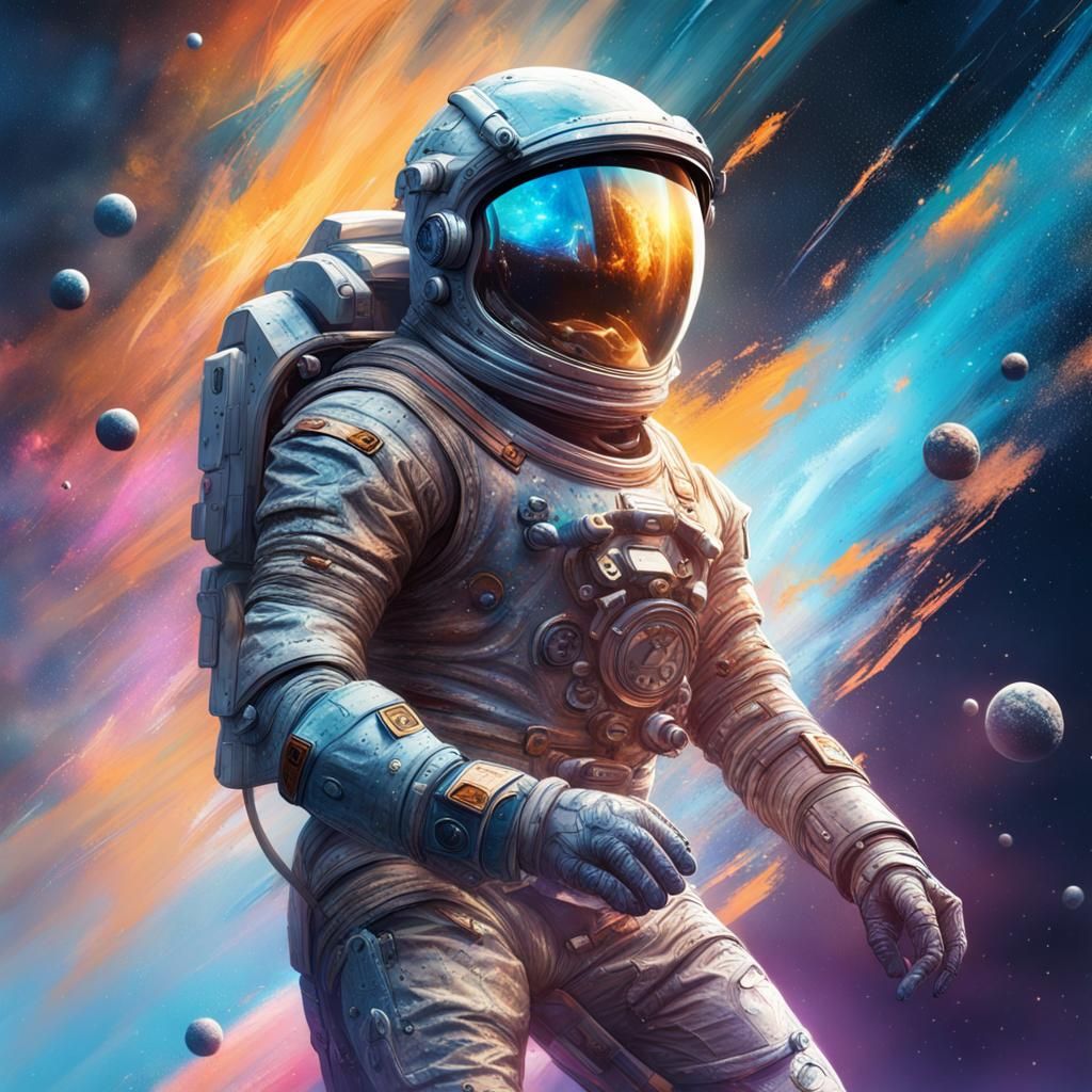 Floating Astronaut - AI Generated Artwork - NightCafe Creator