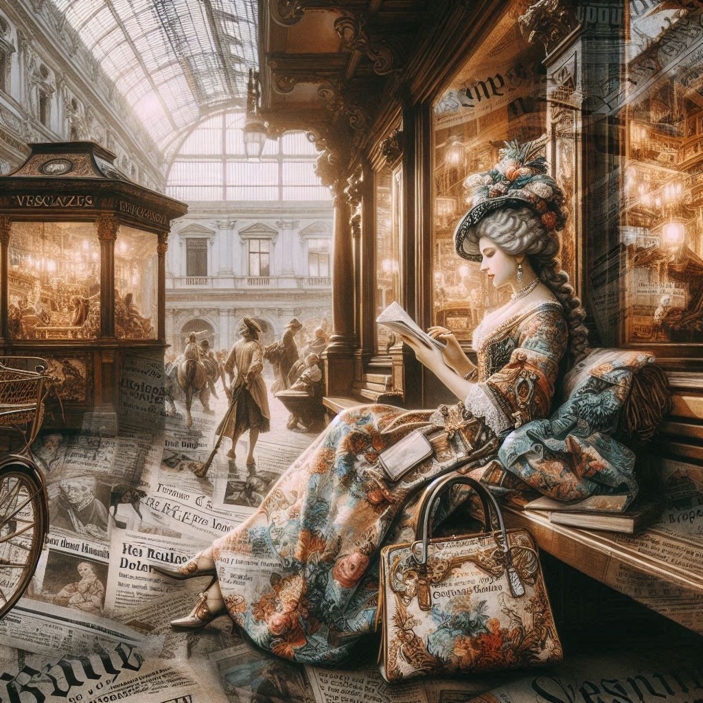 At a newspaper kiosk