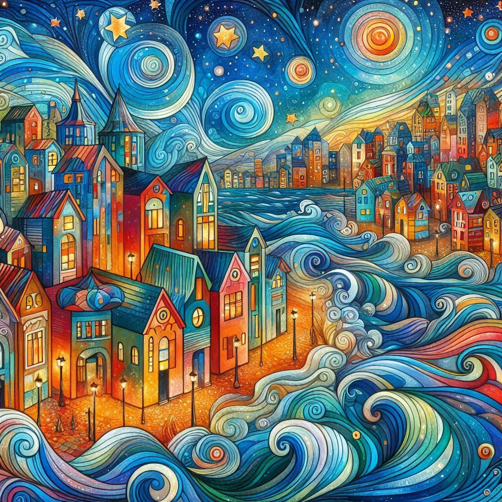 Whimsical seaside town
