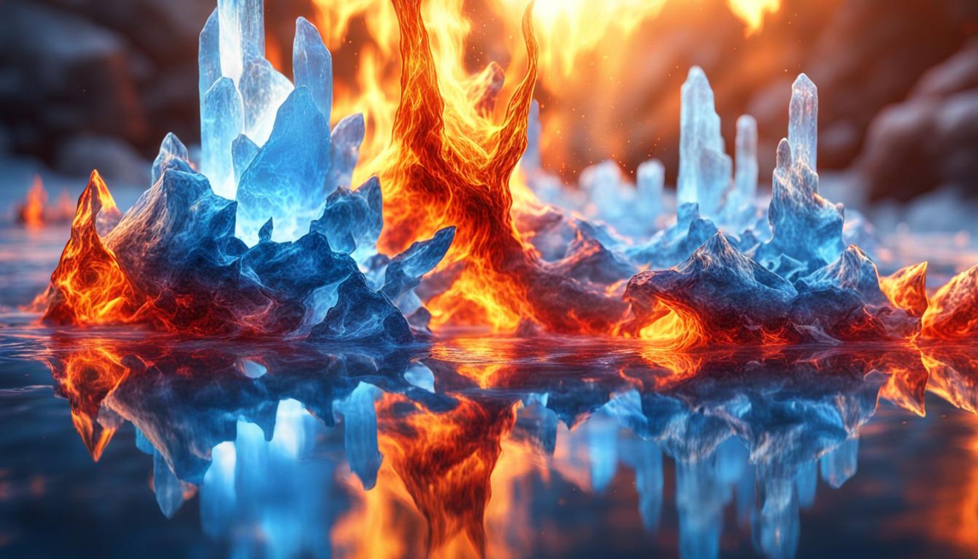 Ice Fire Dragon HQ Desktop Wallpaper 16720 - Baltana