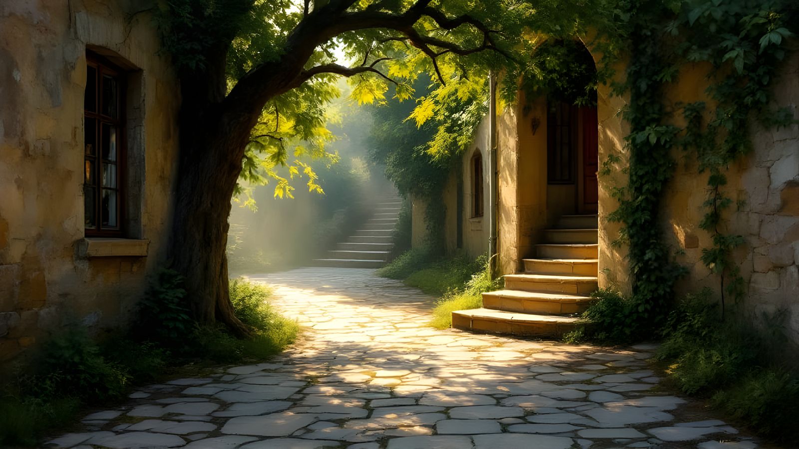 A sunlit scene   by @Ghexghe