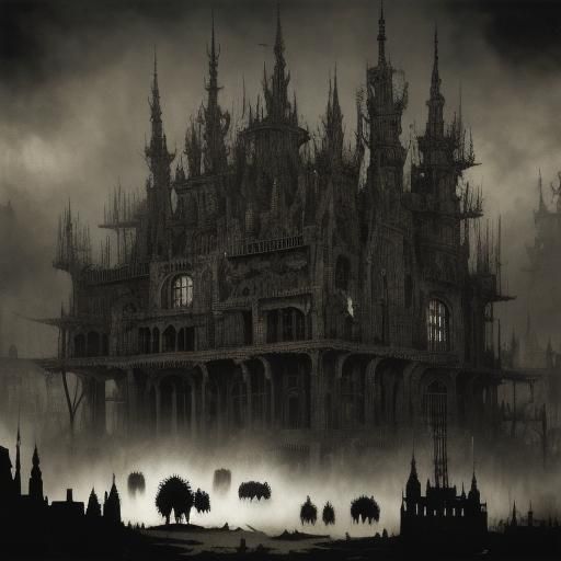 "Withered maidens", bauhaus, pre-raphaelitism photorealism 8K resolution liminal, Ominous, Nightmarish, Menacing, Intricately Designed, Elab...