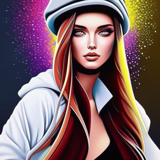 Hoodie & Beanie-wearing hipster gal