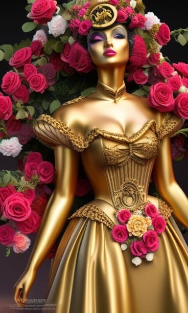 Beautiful golden statue