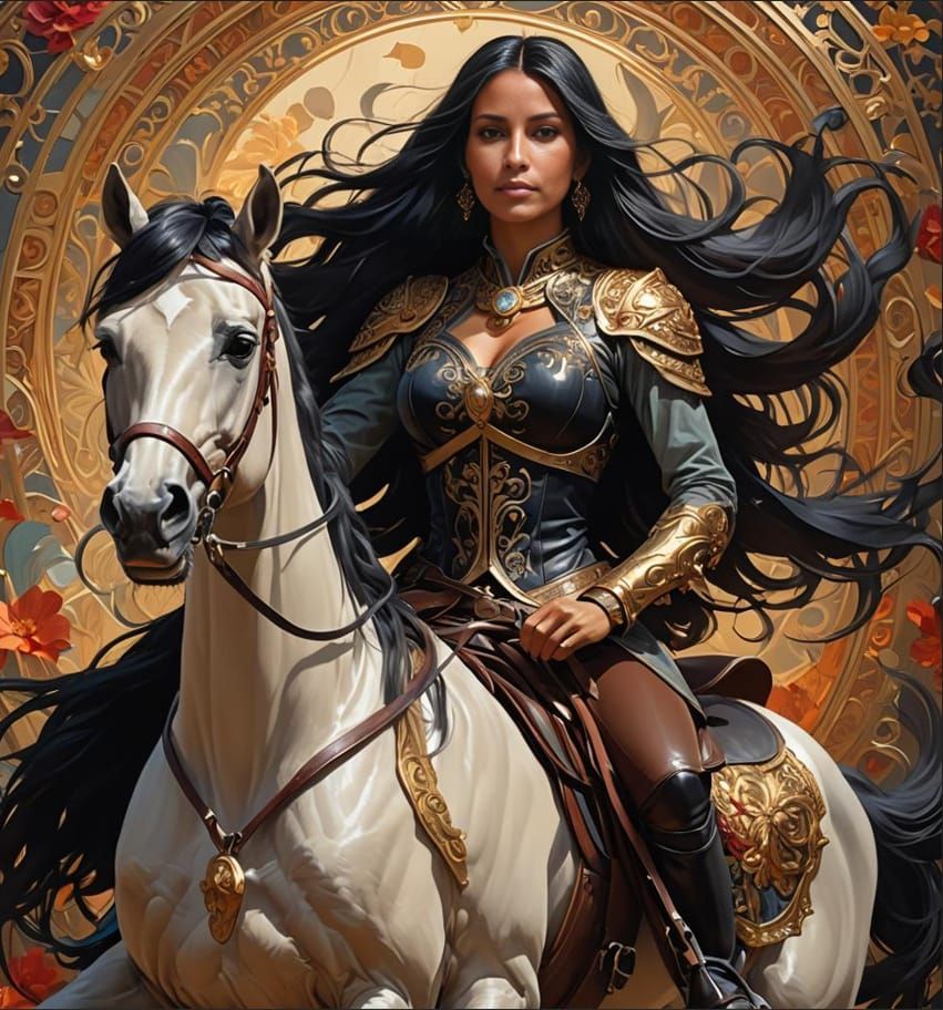 My riding a horse Rosa