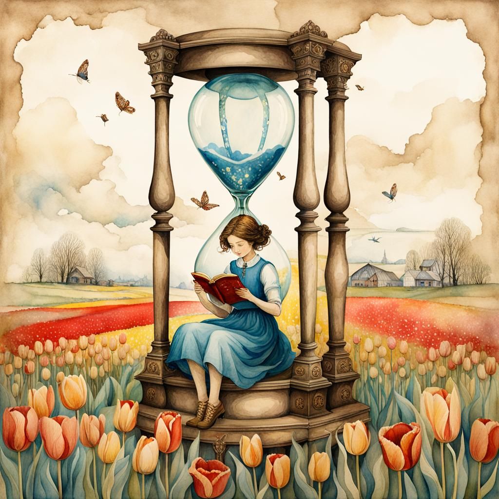 gigantic hourglass . Time is like sand, Liquid clock+ time+ Duplo ...