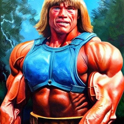 Arnold Schwarzenegger as He-man.