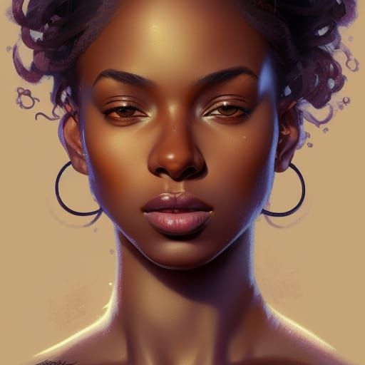 A gorgeous young black African American woman