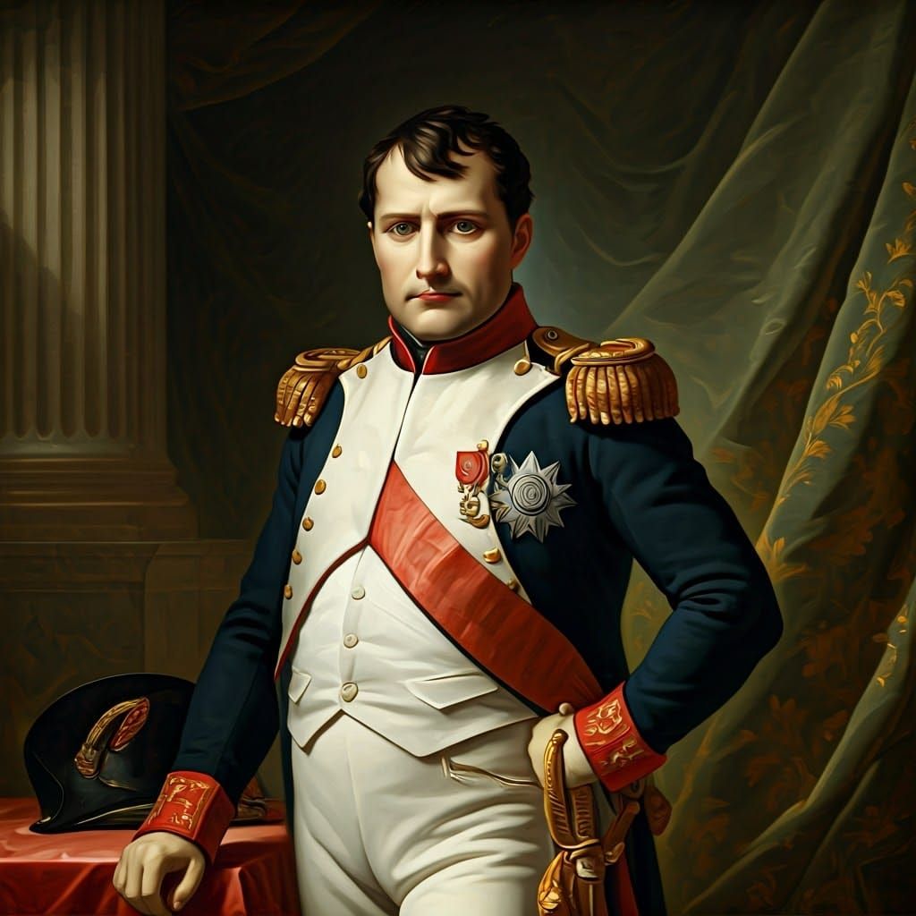 Napoleon Bonaparte Portrait in Neoclassical Style