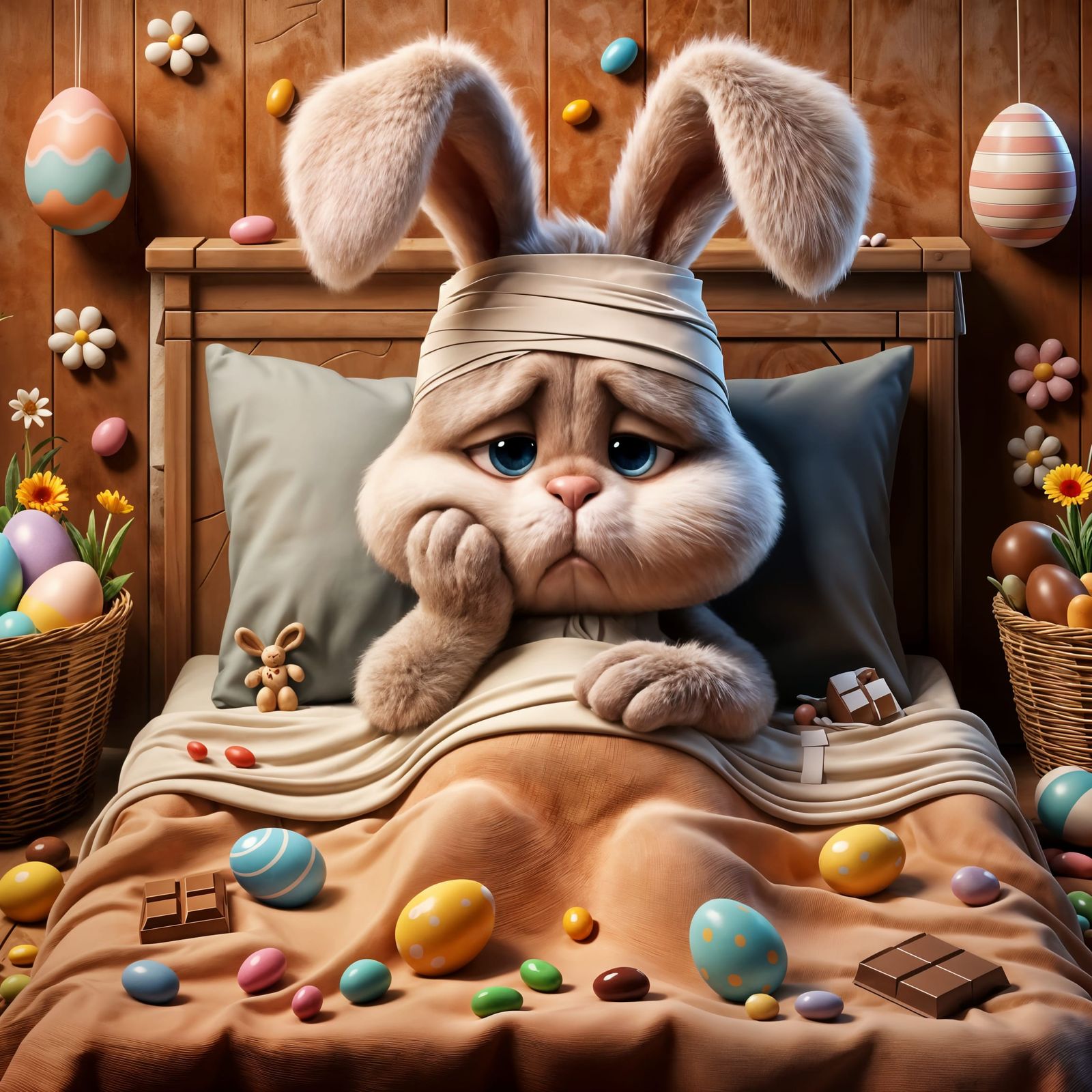 The Easter Bunny is Egg-xhausted  by @The Nights Sky