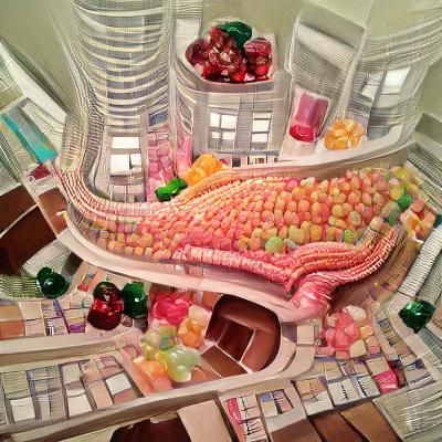 A high society penthouse made of candy hyperrealism - AI Generated ...