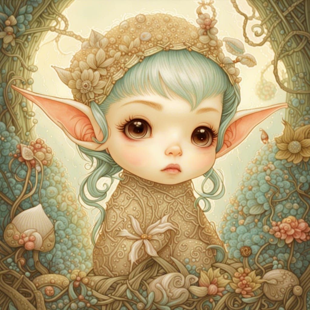 cute little baby Elf - AI Generated Artwork - NightCafe Creator