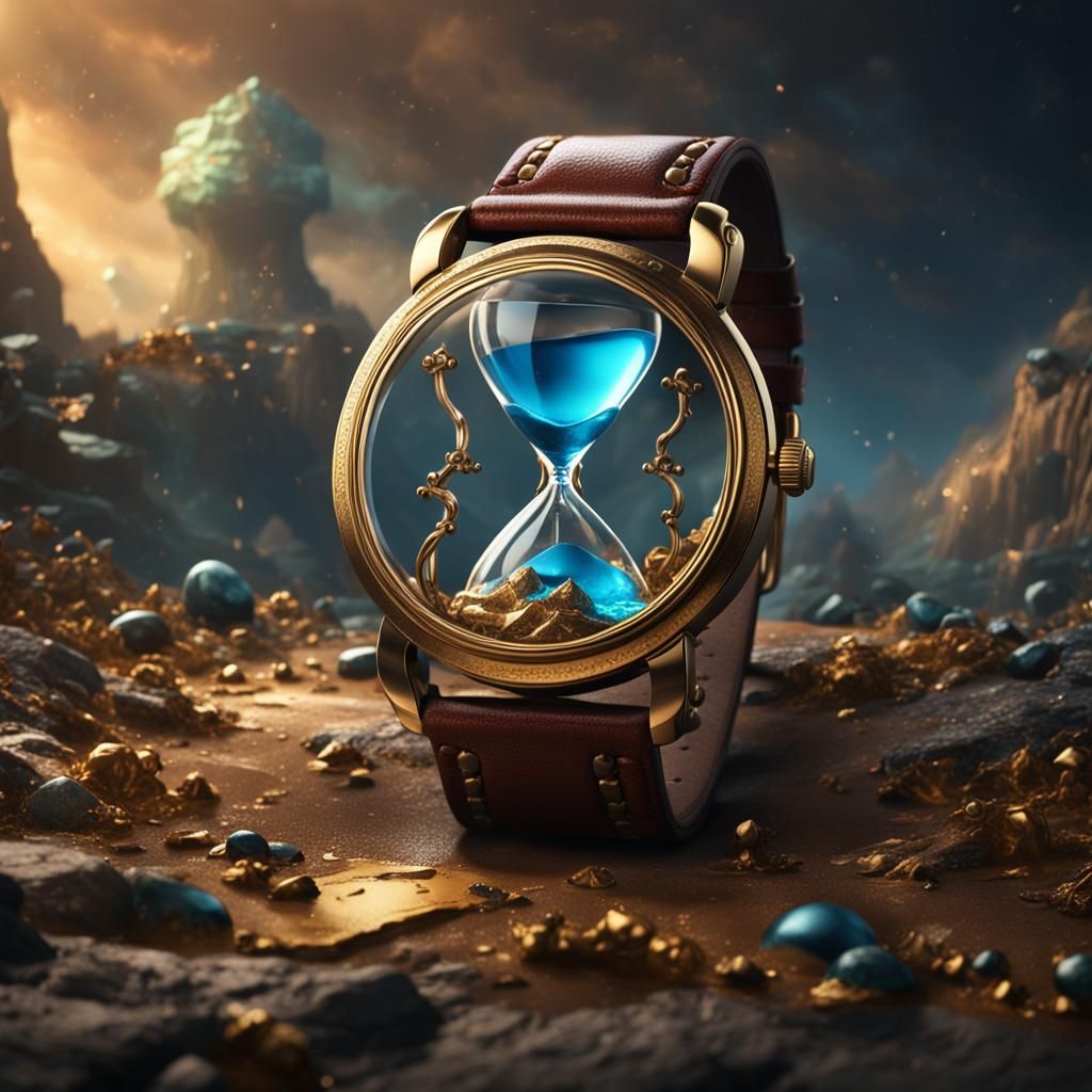 hourglass watch on a wrist  by @VicWritesBooks