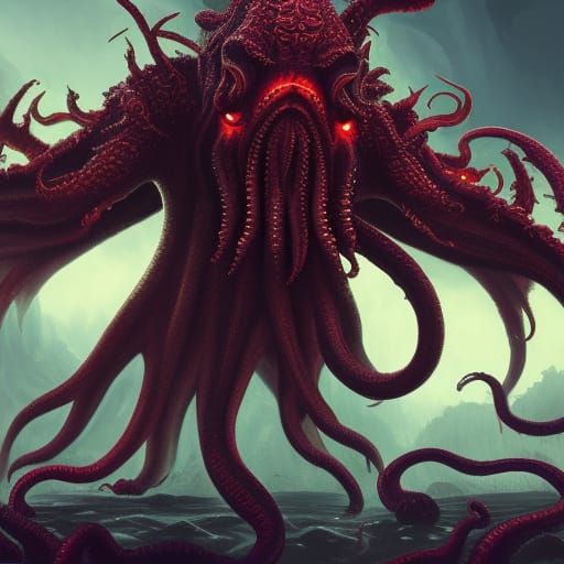 Cthulhu detailed matte painting, deep color, fantastical, intricate ...