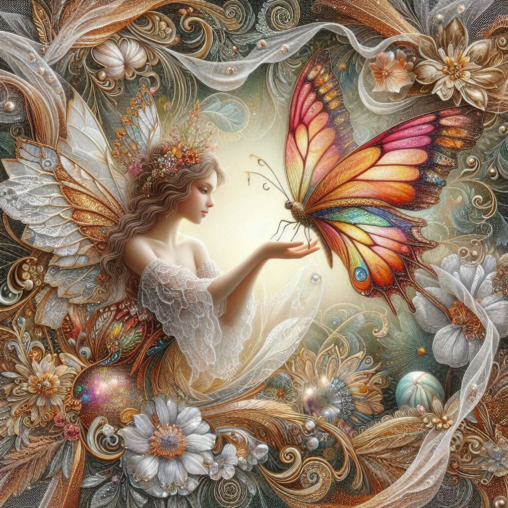 The fairy and the butterfly