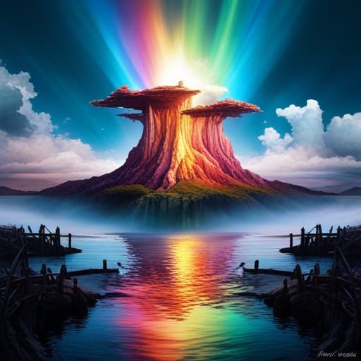 Rainbow explosion  by @Gokiburi