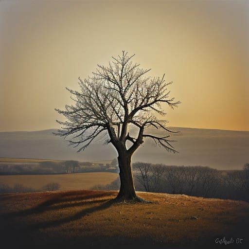 A cartridge (9:9) in a bare tree 