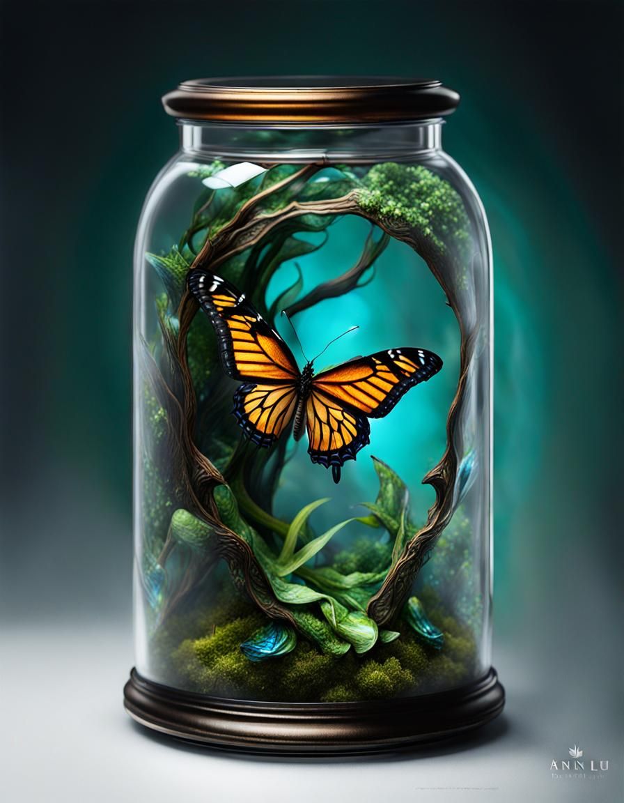 Monarch terrarium - AI Generated Artwork - NightCafe Creator