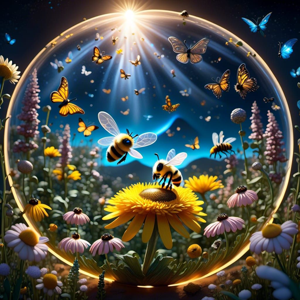 Pollenator Insects <lora:Cute As A Buttom:1.0>