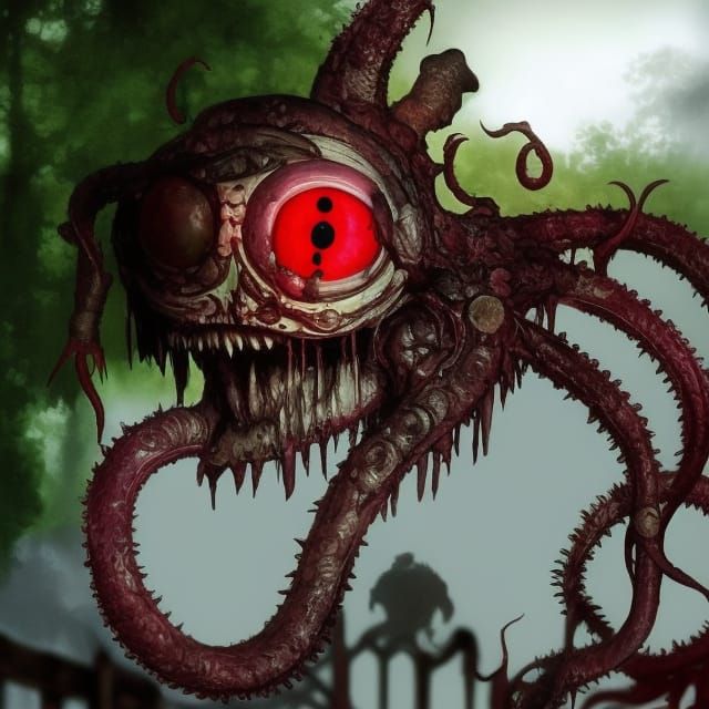 Dungeons_and_dragons Beholder, Horror, 8k, amalgam, hyperrea...