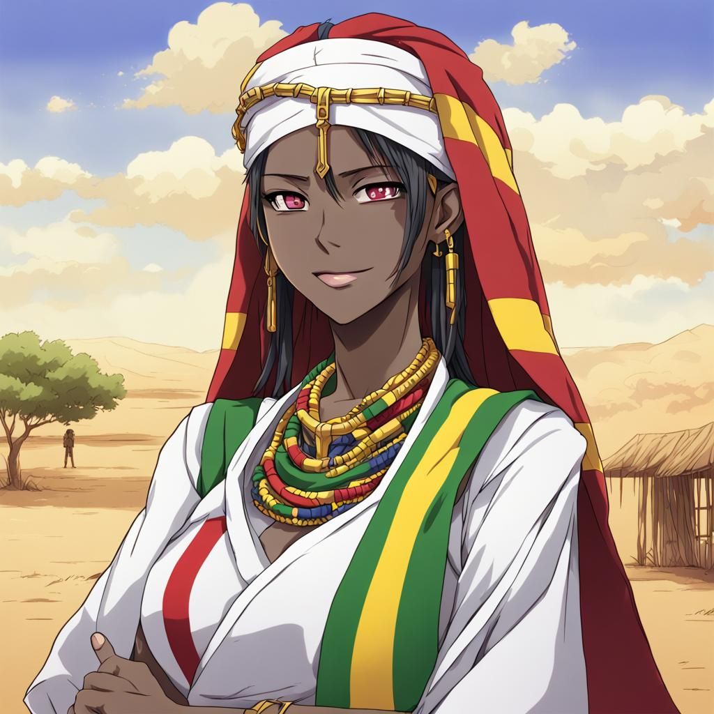 An anime beautiful arabs girl warrior | MUSE AI