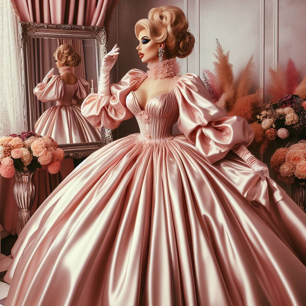 Living in a Satin Wonderland of Sissy Dresses, Satin Gowns, ...