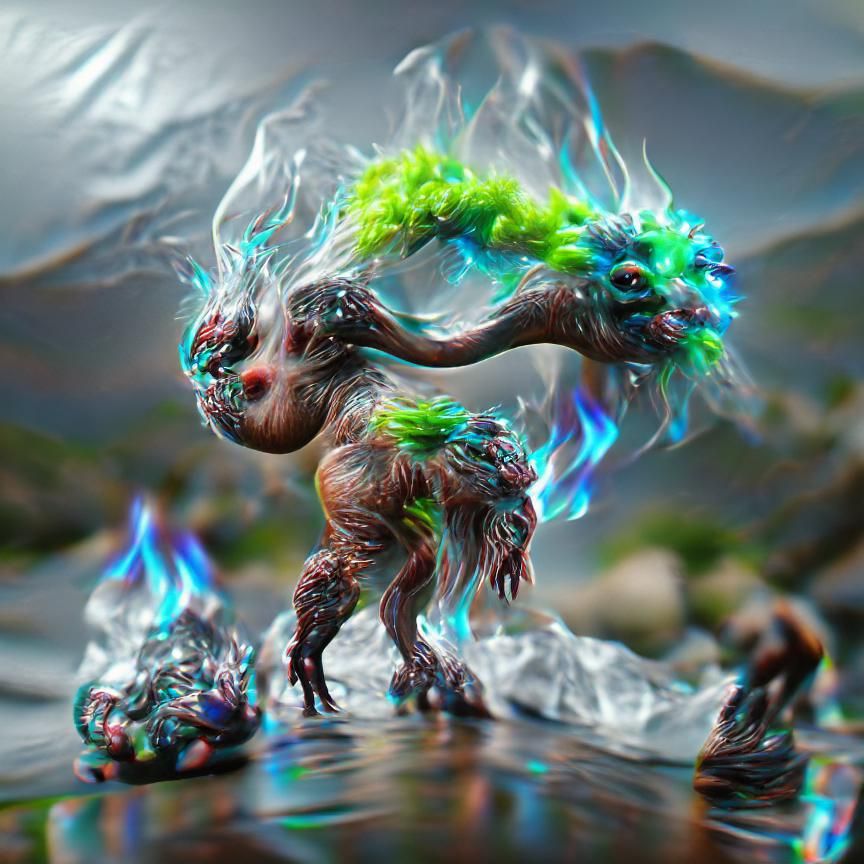 Life elemental creature 8K 3D