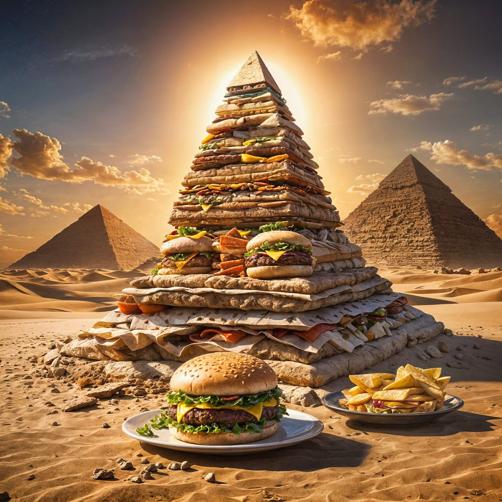 The Great Pyramid of Burger  by @Francis H