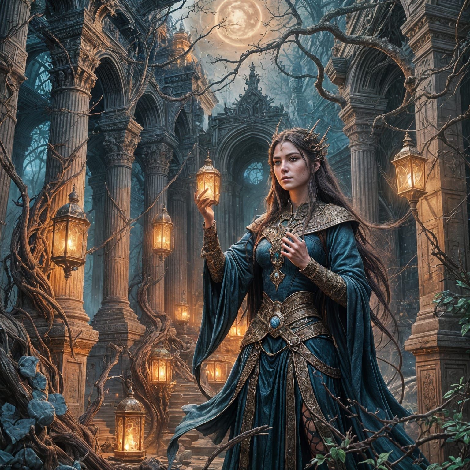 Summer detailed matte painting, deep color, fantastical, int...