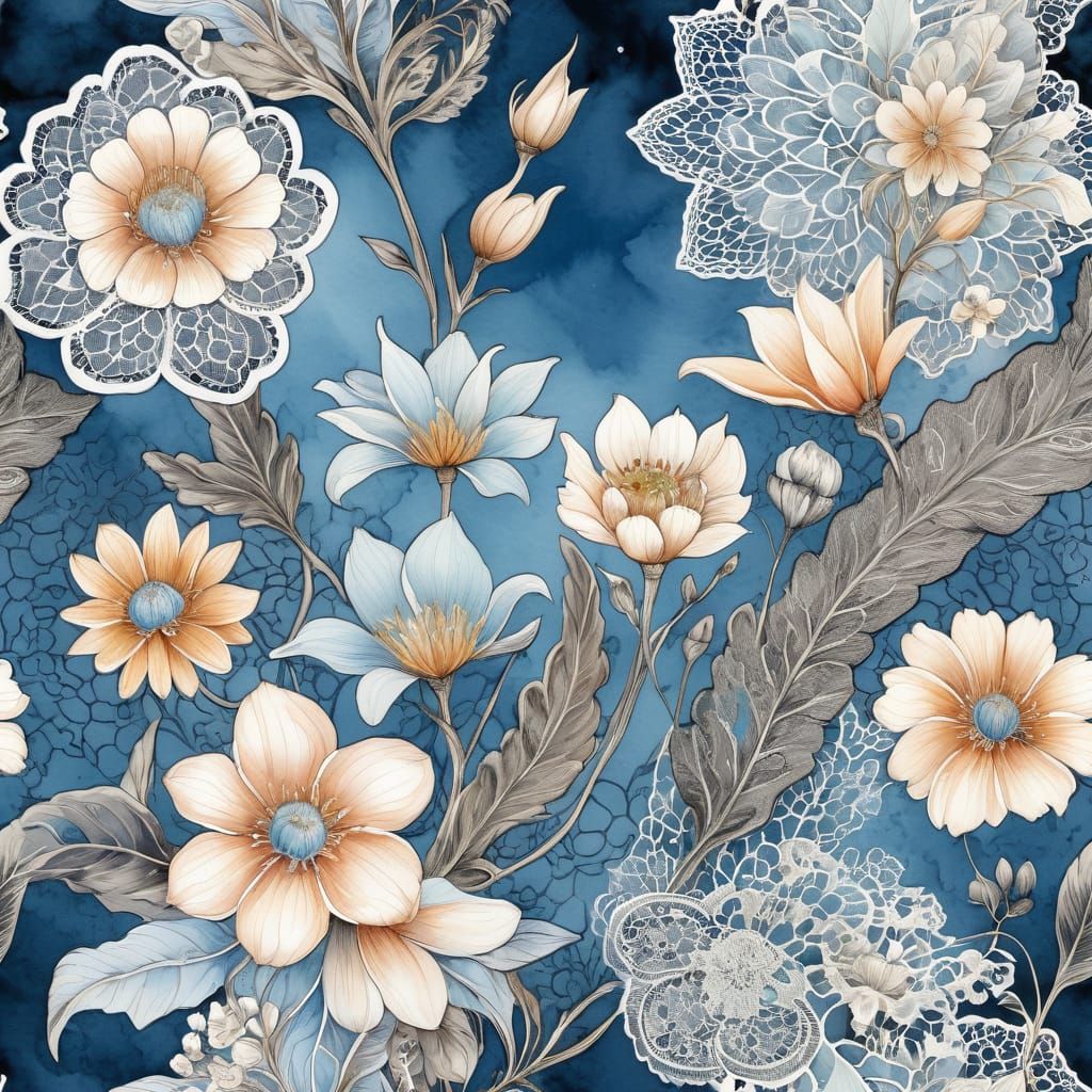 Blue Floral Pattern