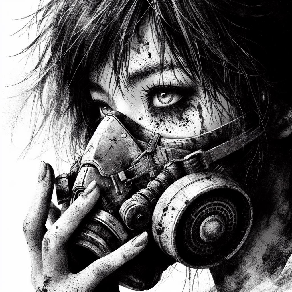 Gas mask portrait series