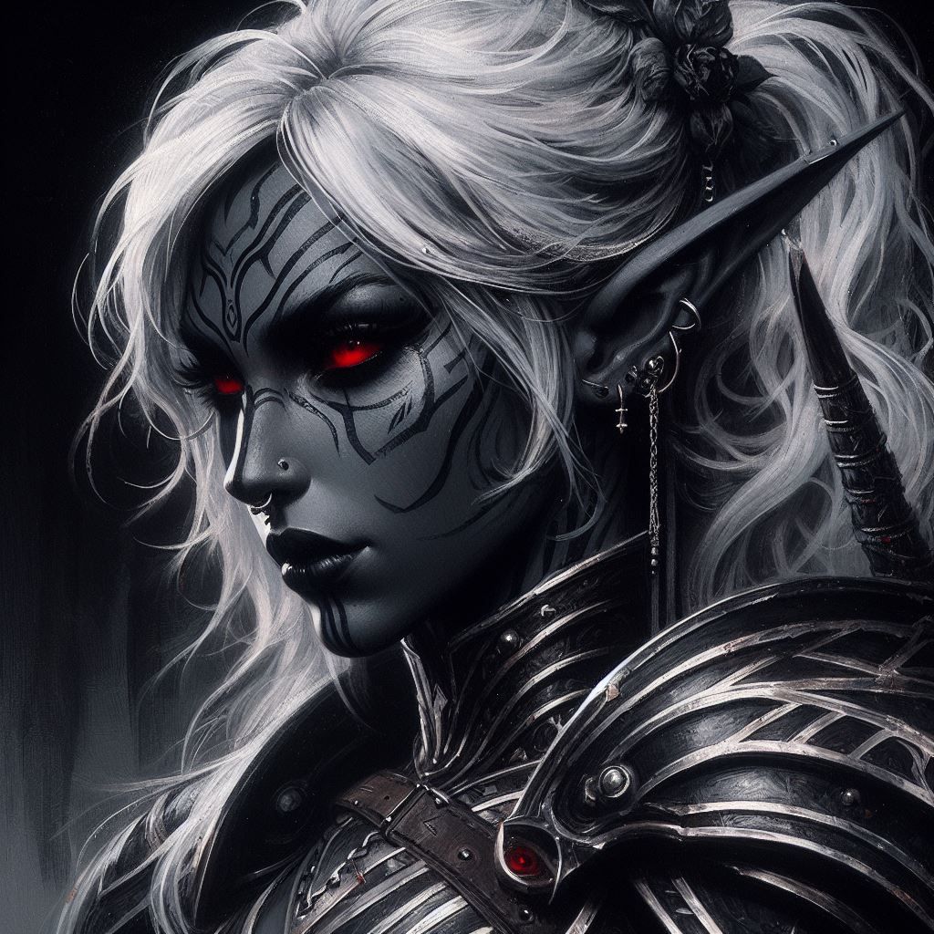 Drow woman warrior
