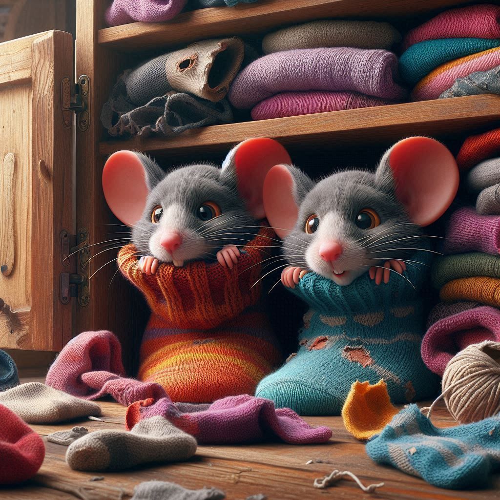 two funny mice