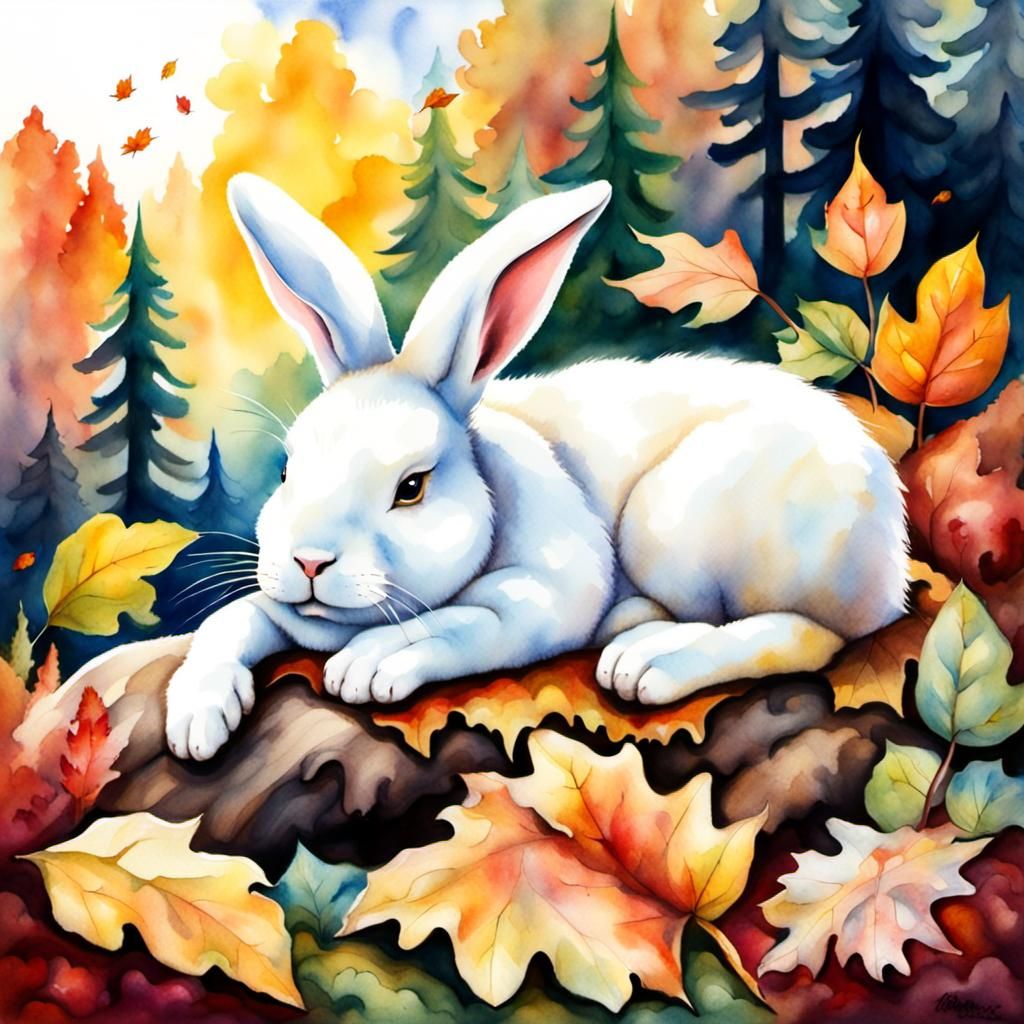 Relaxing Bunny - AI Generated Artwork - NightCafe Creator