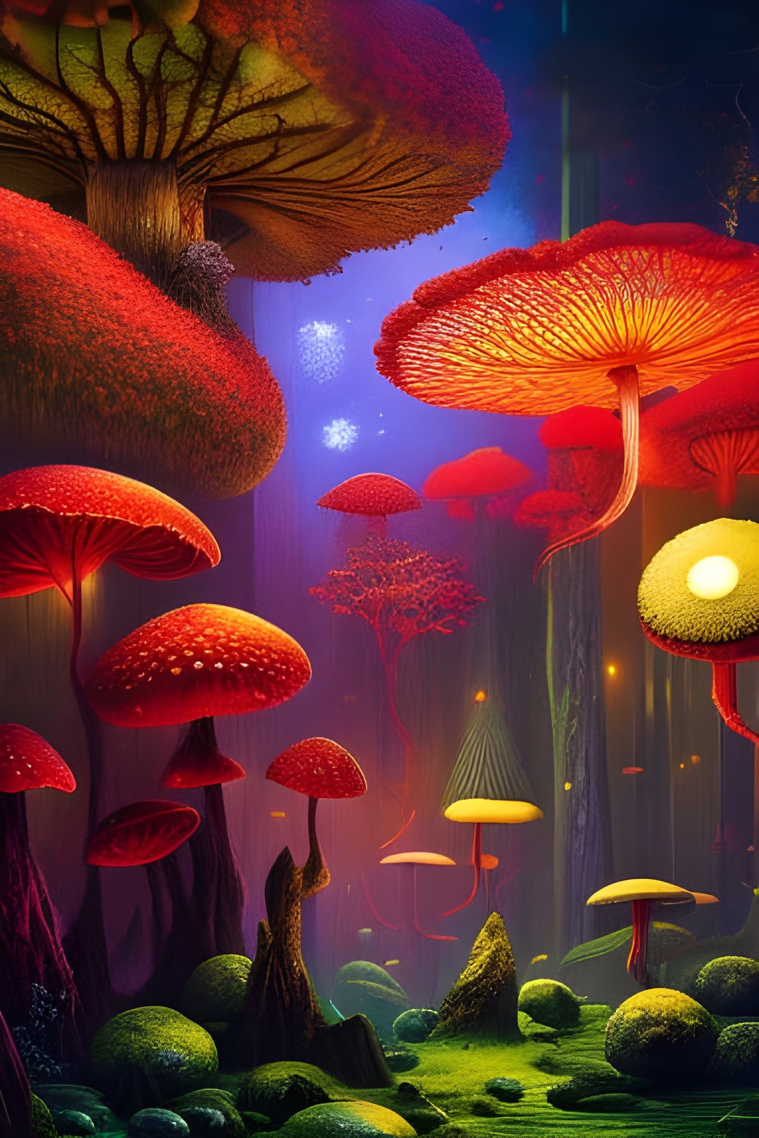 Mushroom World AI Generated Artwork NightCafe Creator